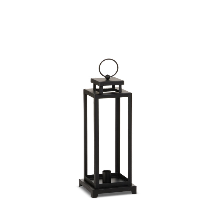 12.5" Black Lantern Candle Holder
