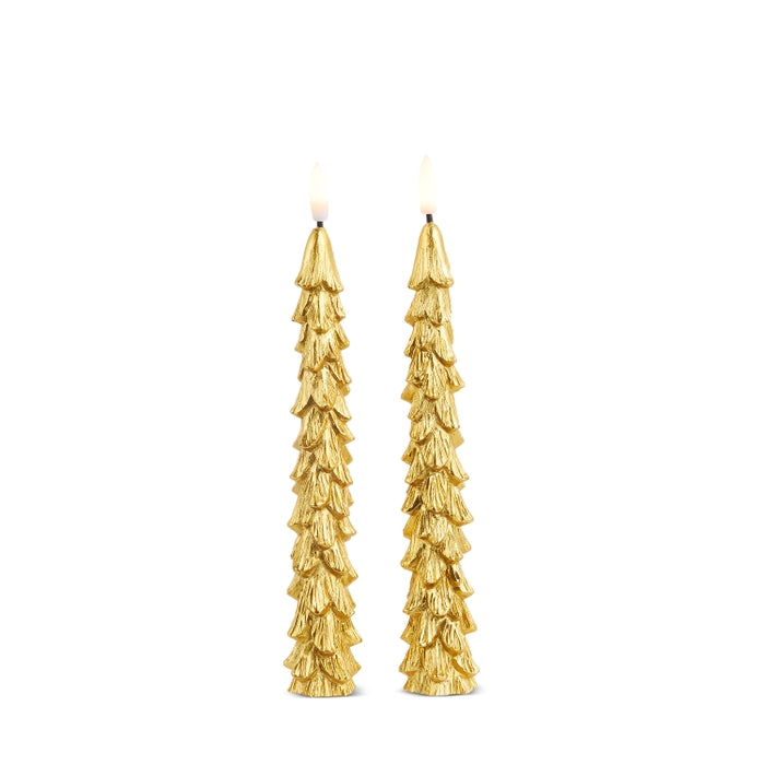8.5" Gold Tree Taper Candles