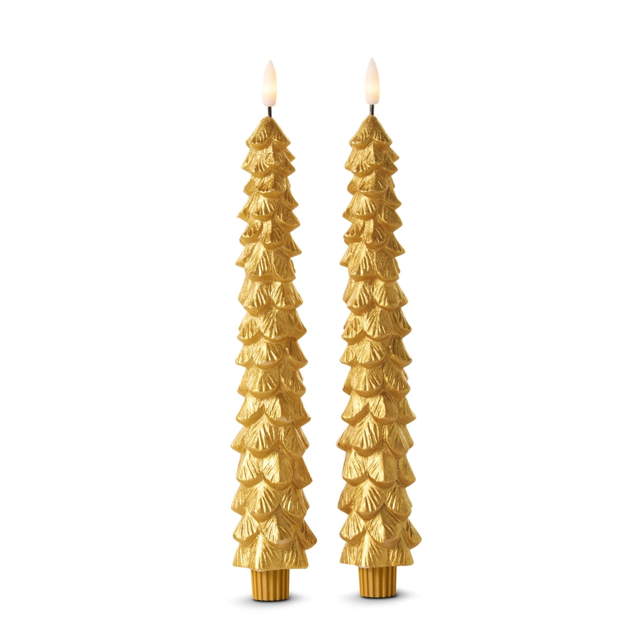 10.5" Gold Tree Taper Candles