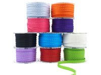 3/8 Inch Satin Ribbon with Woven Knotted Edge