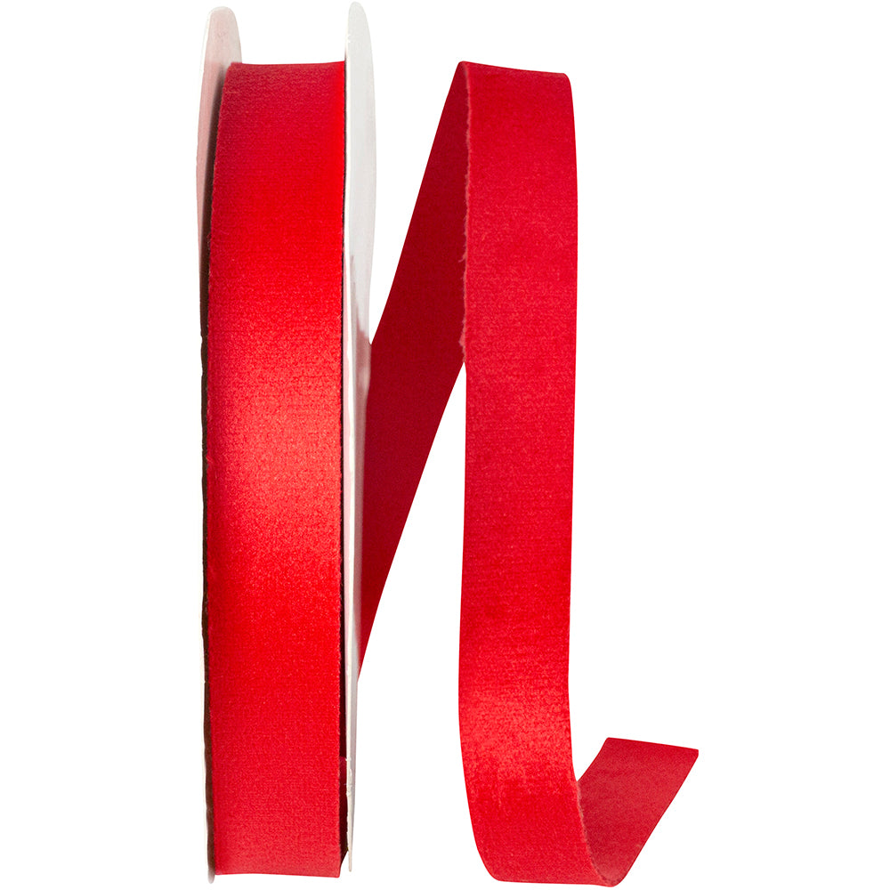 Red 5 8 Inch Luxe Velvet Double Face Ribbon for Wreaths & Bows