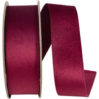 Burgundy Velvet Double Face Ribbon 1-1/2 Inch for Bows