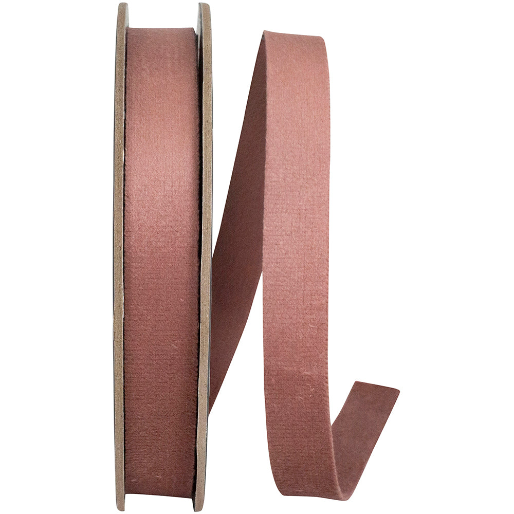 Pecan 5 8 Inch Luxe Velvet Double Face Ribbon for Wreaths & Bows
