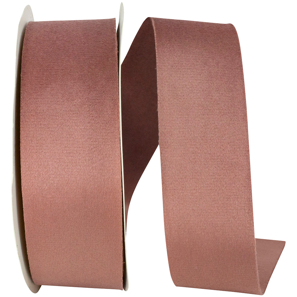 Pecan 1-1 2 Inch Luxe Velvet Double Face Ribbon for Wreaths & Bows