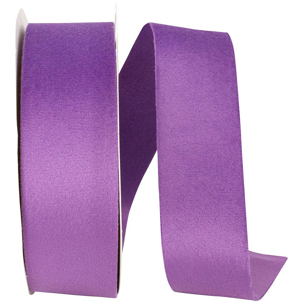 Amethyst 1-1 2 Inch Luxe Velvet Double Face Ribbon for Wreaths & Bows