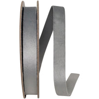 Grey 5 8 Inch Luxe Velvet Double Face Ribbon for Wreaths & Bows