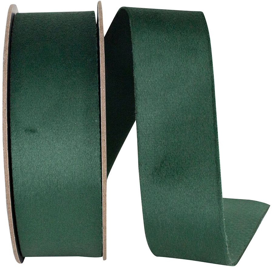 Forest 1-1 2 Inch Luxe Velvet Double Face Ribbon for Wreaths & Bows