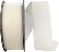 Ivory 1-1 2 Inch Dutchess Velvet Frayed Edge Ribbon for Wreaths & Bows