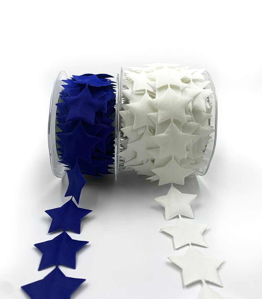 1.5 Inch Puffy Star Banner Ribbon with Sealed Edge – 467-15-03 Blue