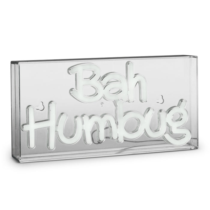 11.75" Neon Bah Humbug Block