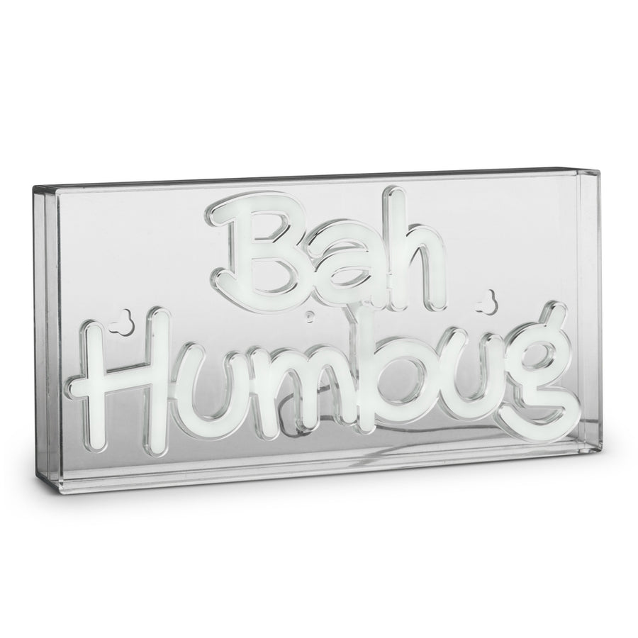 11.75" Neon Bah Humbug Block
