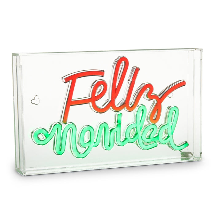 12" Neon Feliz Navidad Block