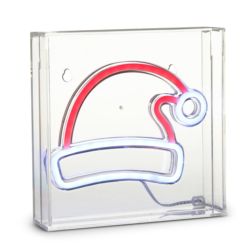 7" Neon Santa Hat Block