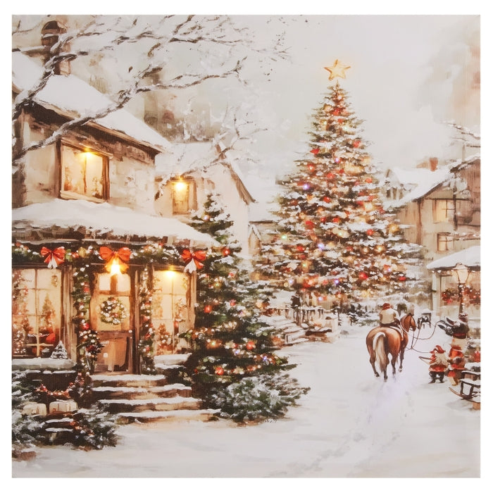 22" Christmas on Main Street Lit Print
