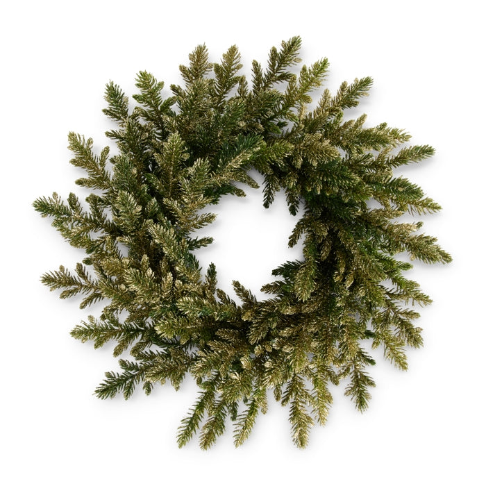 12" Gold Pine Mini Wreath Candle Ring