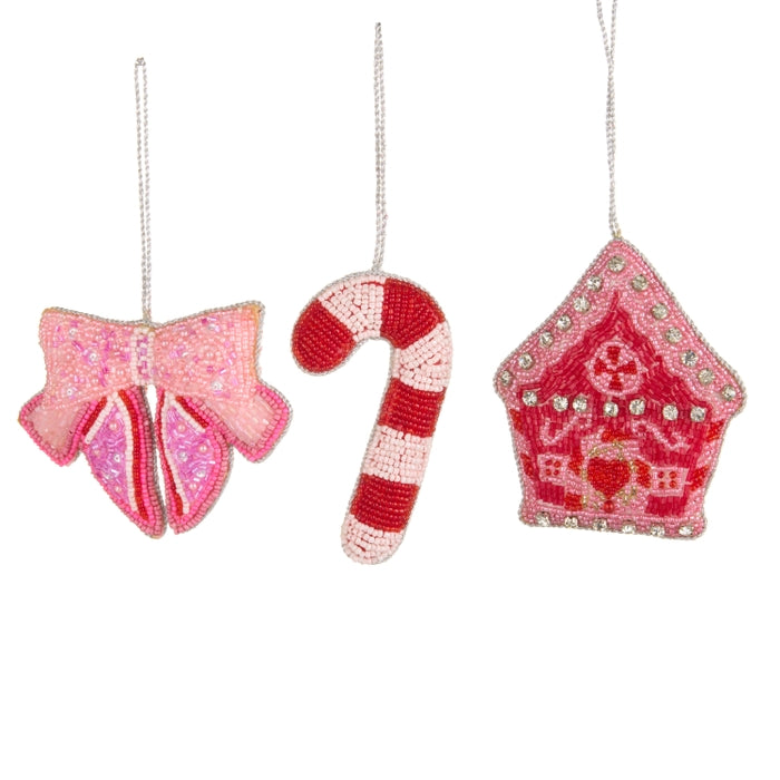 4" Beaded Sugar and Spice Ornaments