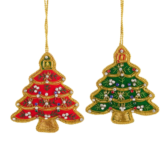 4" Beaded Tree Ornament
