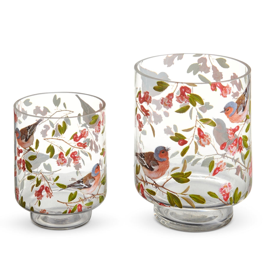 6" Bird Floral Pattern Containers