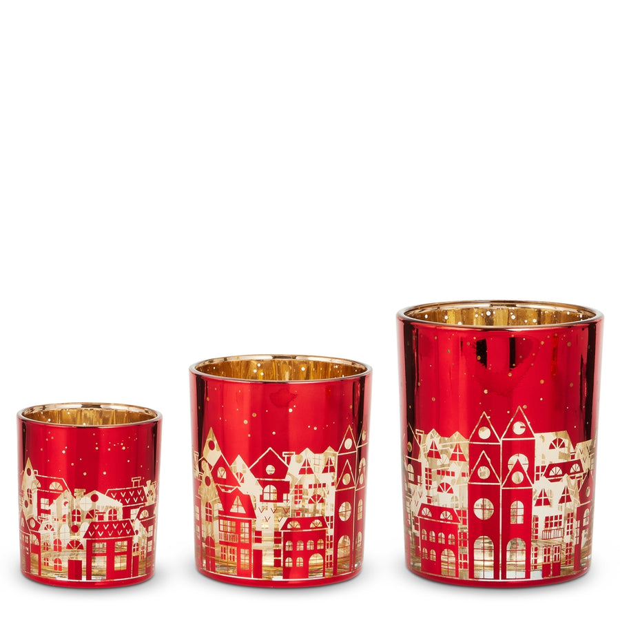 5" Red Cityscape Containers