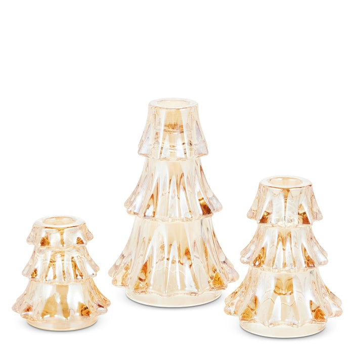 5.75" Gold Tree Candle Holders