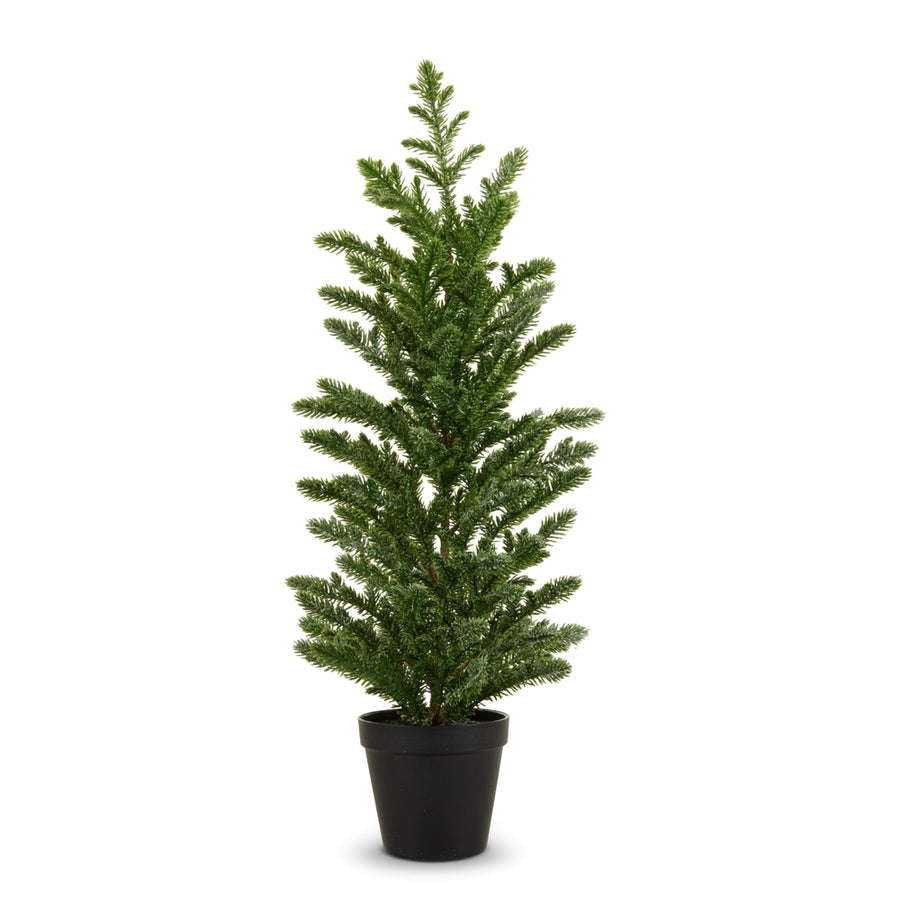 24.5" Potted Iced Pine Tree