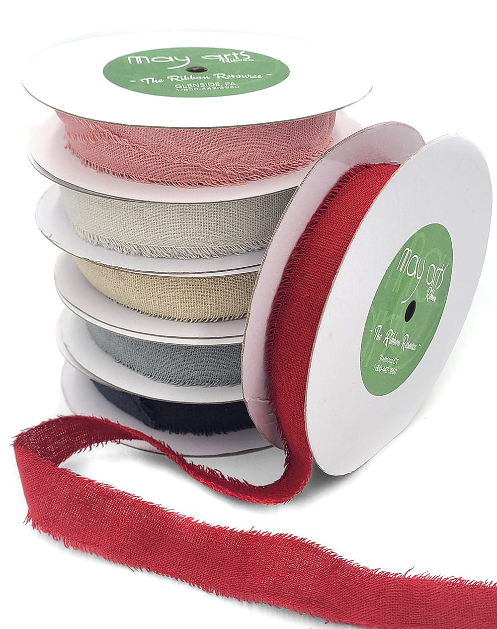1 Inch Frayed Edge Cotton Ribbon
