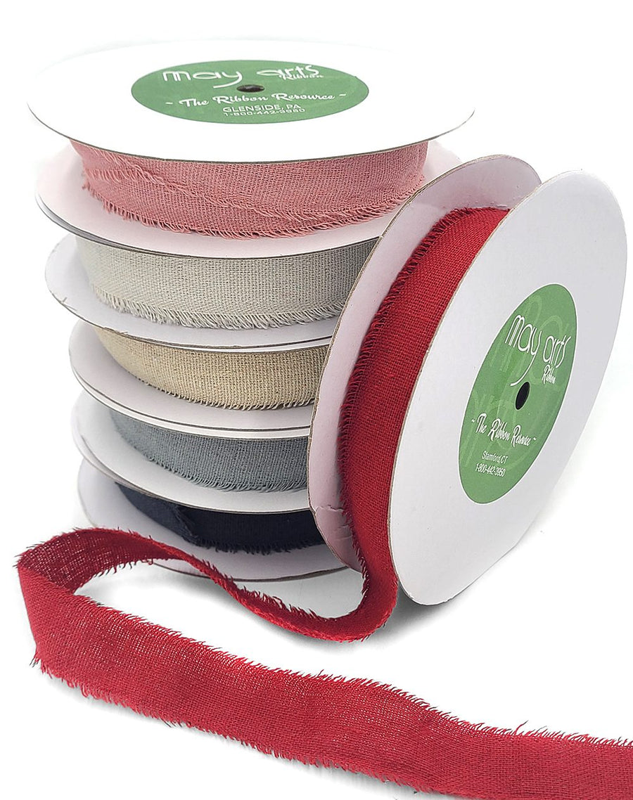 1 Inch Frayed Edge Cotton Ribbon