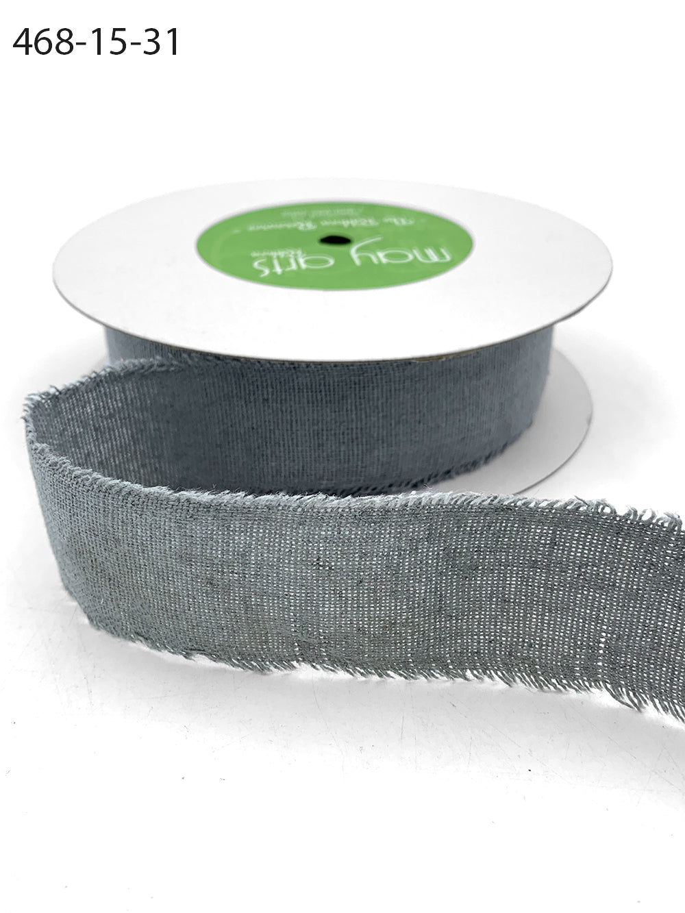 1.5 Inch Frayed Edge Cotton Ribbon – 468-15-31 GARGOYLE FRAYED COTTON BLEND RIBBON