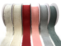 1.5 Inch Frayed Edge Cotton Ribbon
