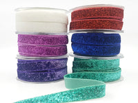 5/8 Inch Bonded Glitter Flat Band Elastic