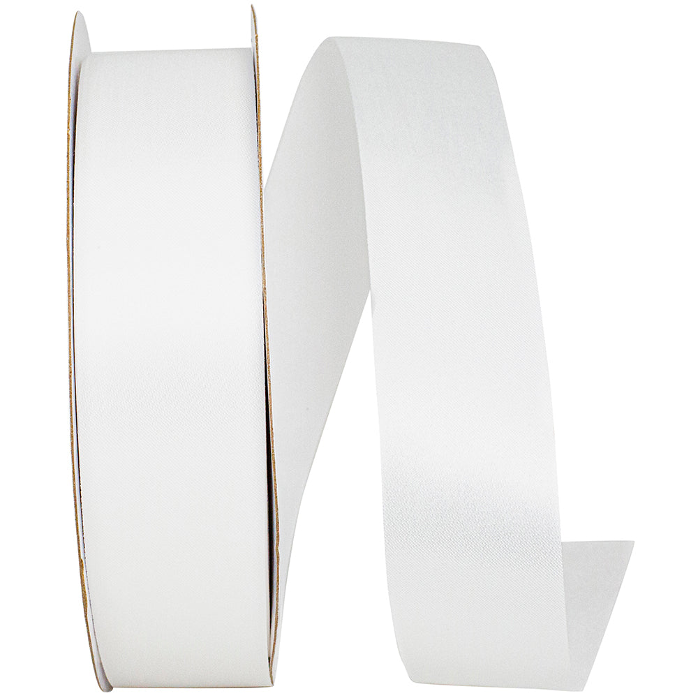 White 1-3 8 Inch Single Face Satin Allure Sfs Cooler Ribbon for Wreaths & Bows