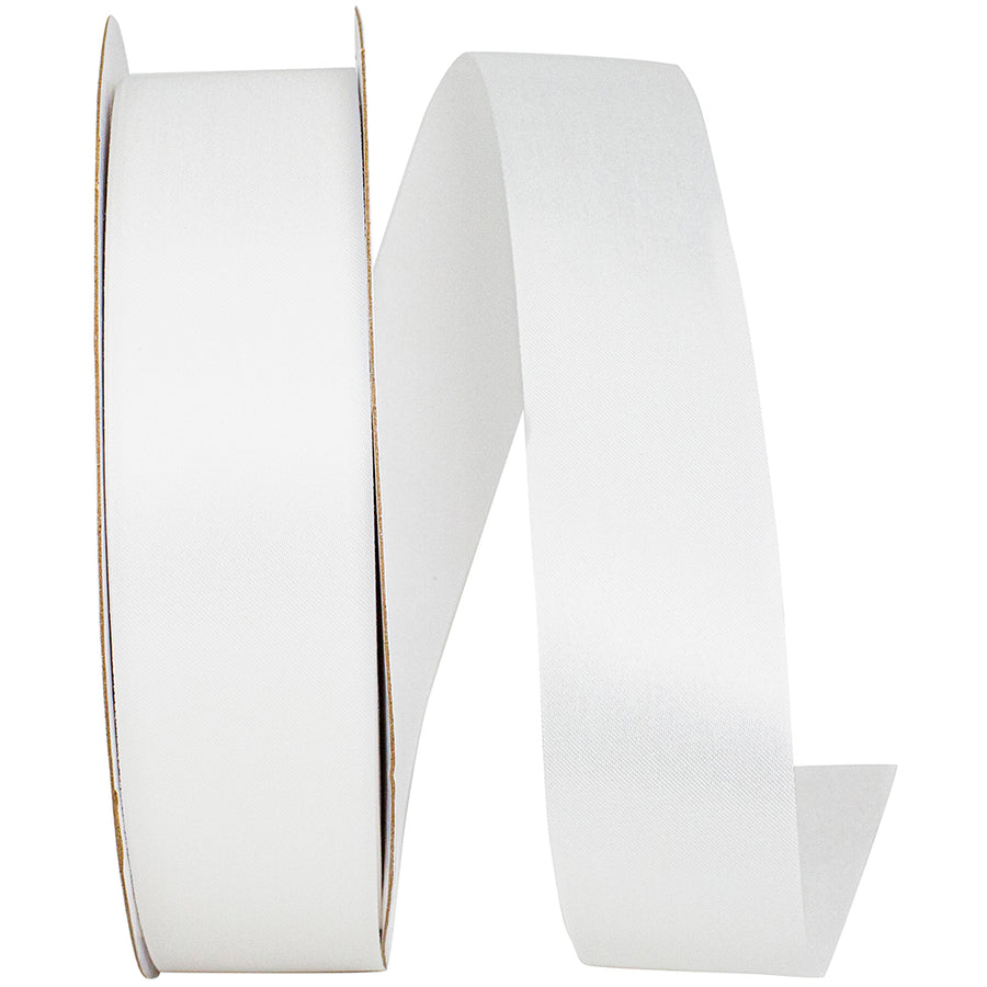 White 1-3 8 Inch Single Face Satin Allure Sfs Cooler Ribbon for Wreaths & Bows