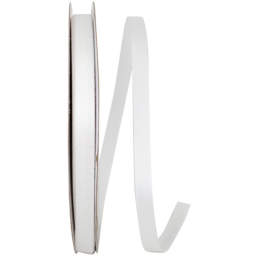 White 3 8 Inch Single Face Satin Allure Sfs Cooler Ribbon for Wreaths & Bows