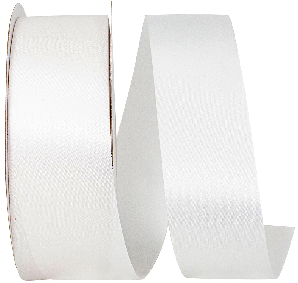 White 1-7 8 Inch Single Face Satin Allure Sfs Cooler Ribbon for Wreaths & Bows