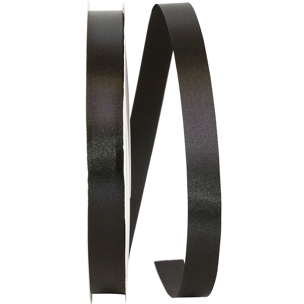 Black 5 8 Inch Single Face Satin Allure Sfs Cooler Ribbon for Wreaths & Bows