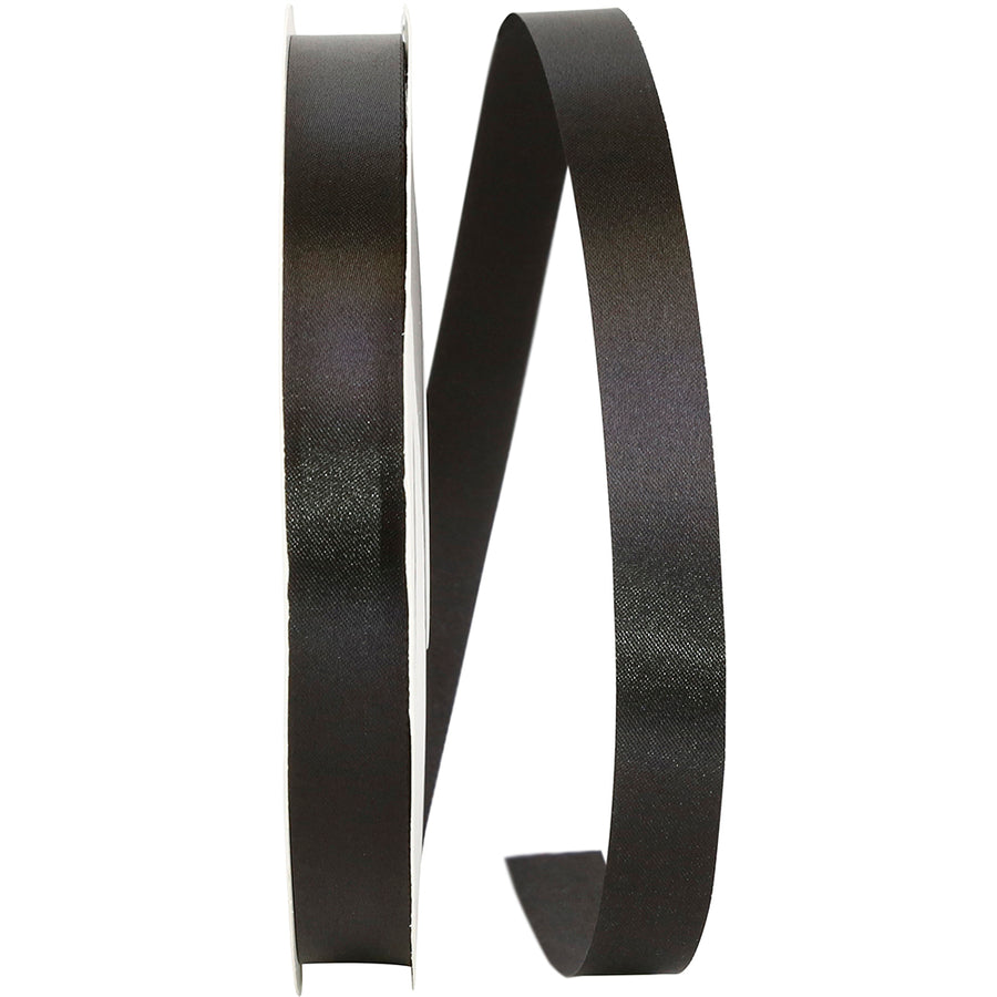 Black 5 8 Inch Single Face Satin Allure Sfs Cooler Ribbon for Wreaths & Bows