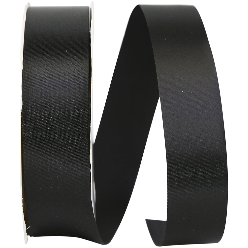 Black 1-3 8 Inch Single Face Satin Allure Sfs Cooler Ribbon for Wreaths & Bows