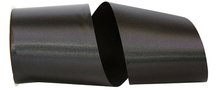 Black 4 Inch Single Face Satin Allure Sfs Cooler Ribbon for Wreaths & Bows