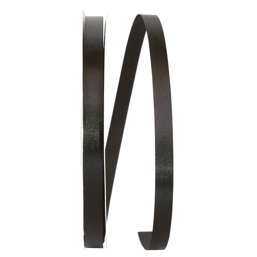 Black 3 8 Inch Single Face Satin Allure Sfs Cooler Ribbon for Wreaths & Bows