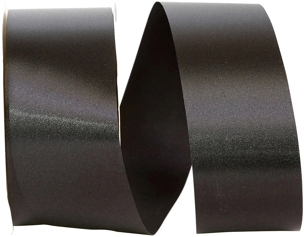 Black 1-7 8 Inch Single Face Satin Allure Sfs Cooler Ribbon for Wreaths & Bows