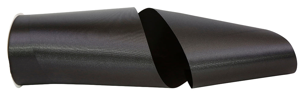Black 6 Inch Single Face Satin Allure Sfs Cooler Ribbon for Wreaths & Bows