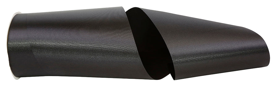 Black 6 Inch Single Face Satin Allure Sfs Cooler Ribbon for Wreaths & Bows