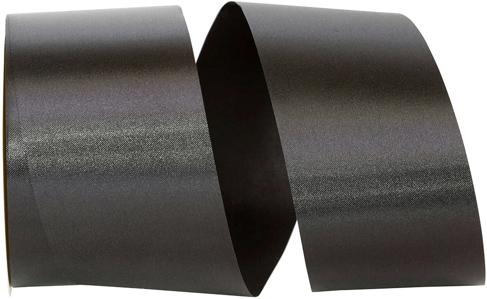 Black 2-1 2 Inch Single Face Satin Allure Sfs Cooler Ribbon for Wreaths & Bows