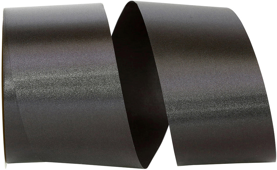 Black 2-1 2 Inch Single Face Satin Allure Sfs Cooler Ribbon for Wreaths & Bows