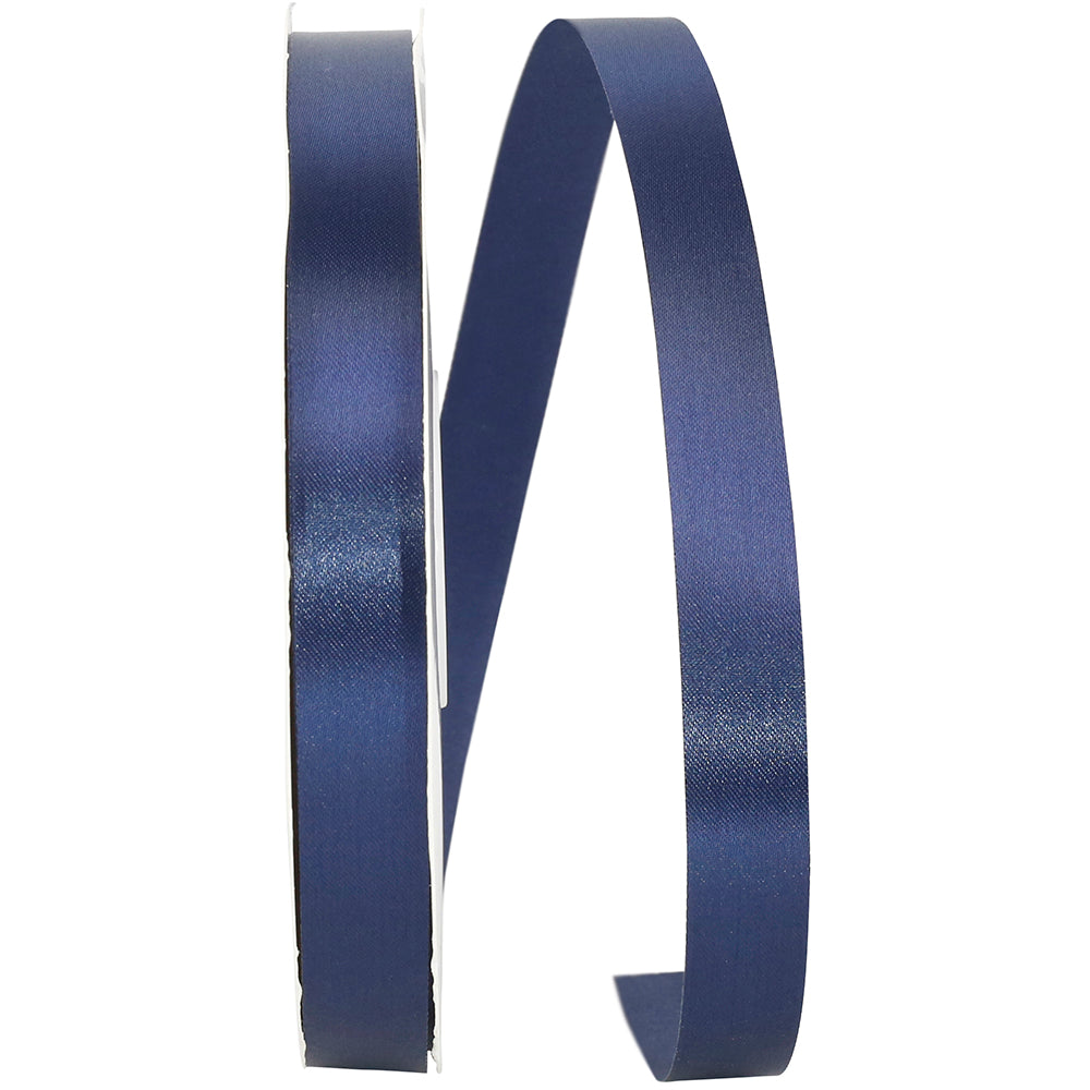 Navy 5 8 Inch Single Face Satin Allure Sfs Cooler Ribbon for Wreaths & Bows