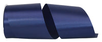 Navy 4 Inch Single Face Satin Allure Sfs Cooler Ribbon for Wreaths & Bows