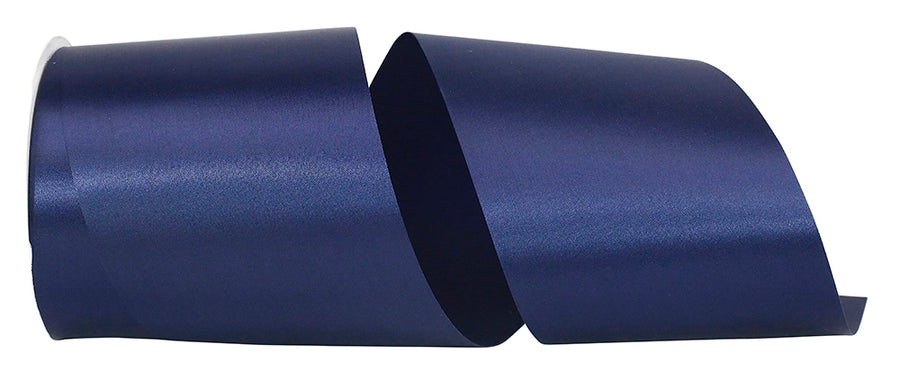 Navy 4 Inch Single Face Satin Allure Sfs Cooler Ribbon for Wreaths & Bows