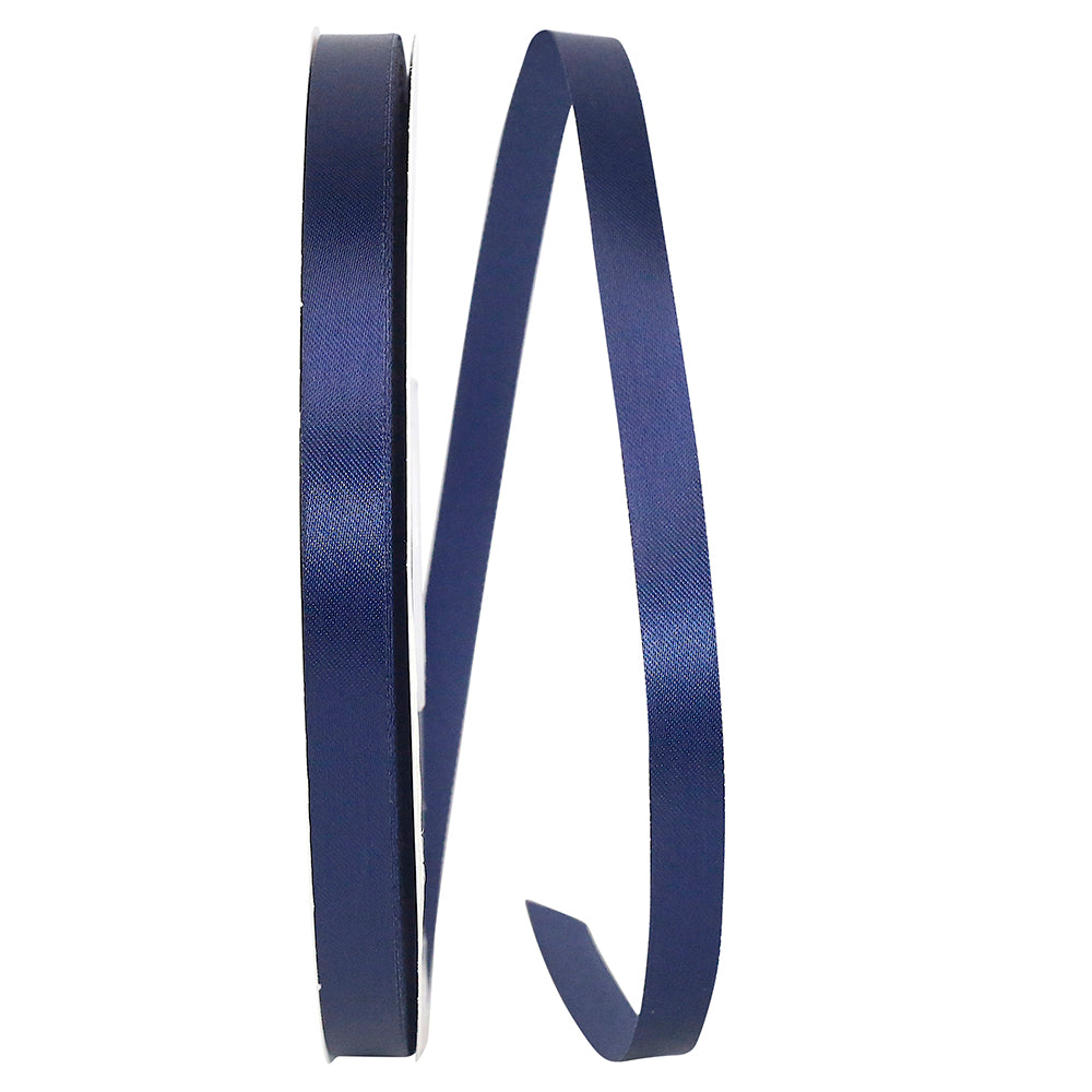Navy 3 8 Inch Single Face Satin Allure Sfs Cooler Ribbon for Wreaths & Bows