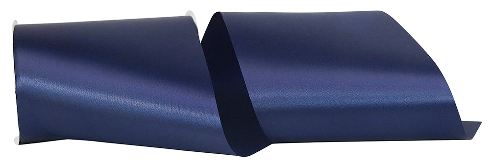 Navy 6 Inch Single Face Satin Allure Sfs Cooler Ribbon for Wreaths & Bows