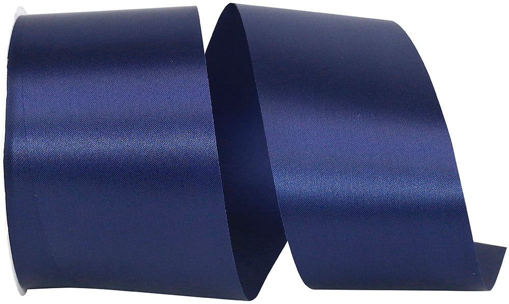 Navy 2-1 2 Inch Single Face Satin Allure Sfs Cooler Ribbon for Wreaths & Bows